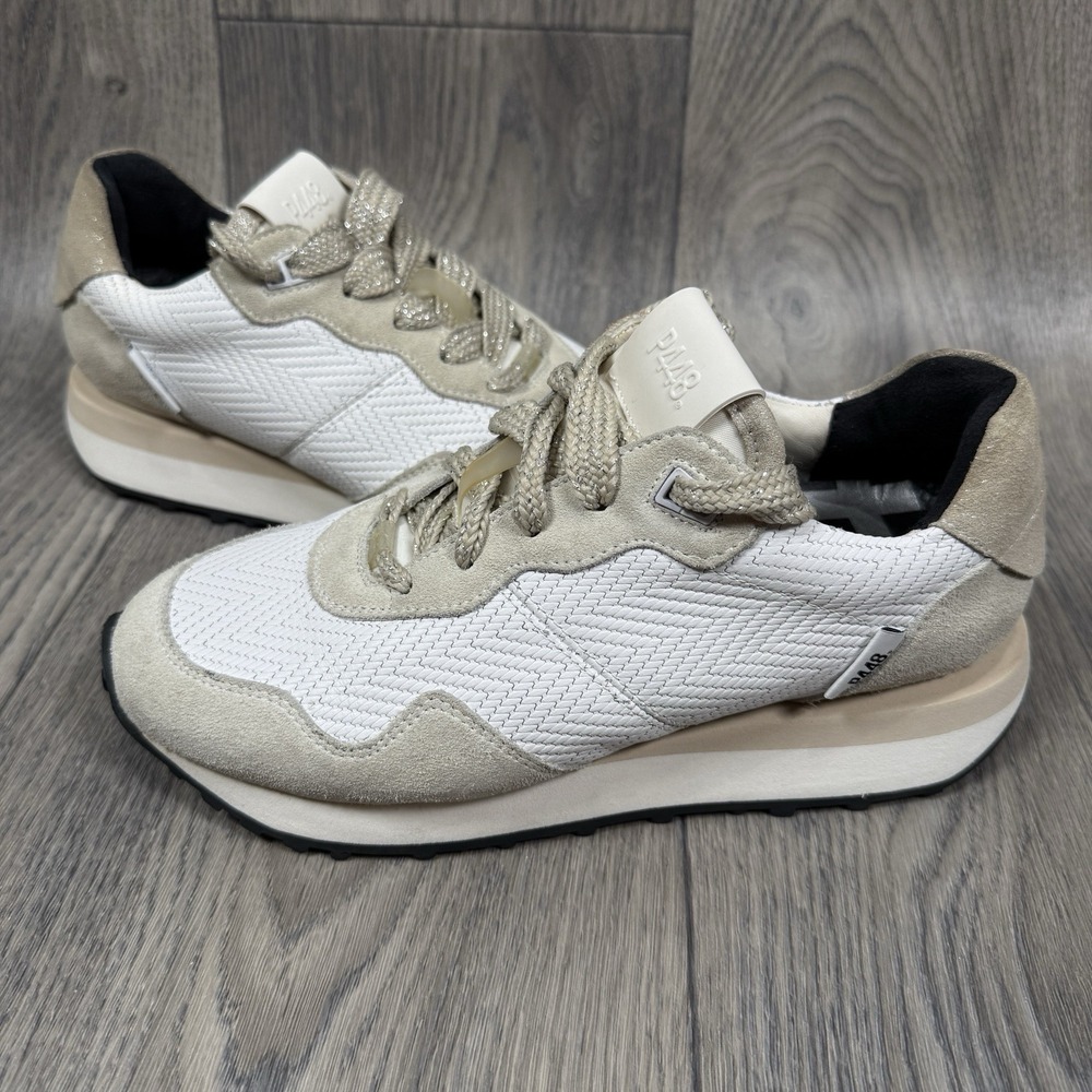 P448 Leather Sneakers Casual Shoes Womens Sz 7 (37) Made‎ in Italy